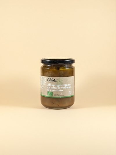 Albóndigas veganas en salsa de verduras al vino tinto Carlota Organic