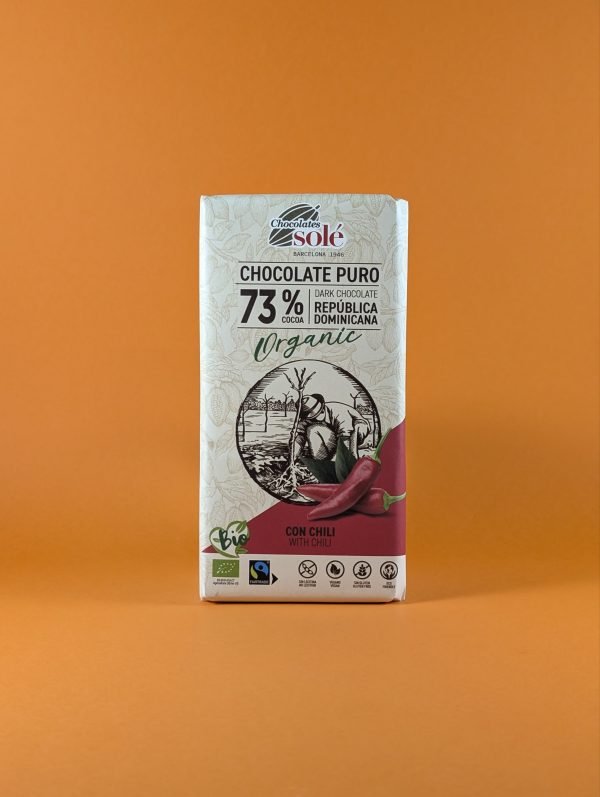 Chocolate puro 73% orgánico con chili Solé