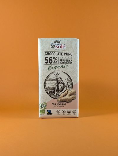 Chocolate puro 56% orgánico con jengibre Solé