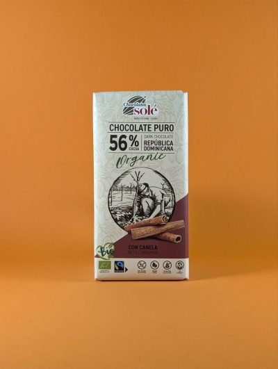 Chocolate puro 56% orgánico con canela Solé